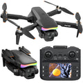 Foldable RC Drone with Dual Camera LCD Screen Remote Brushless Motor Altitude Hold 3D Flips Headless Mode One-Key Takeoff 32G SD Card for Beginners Adults
