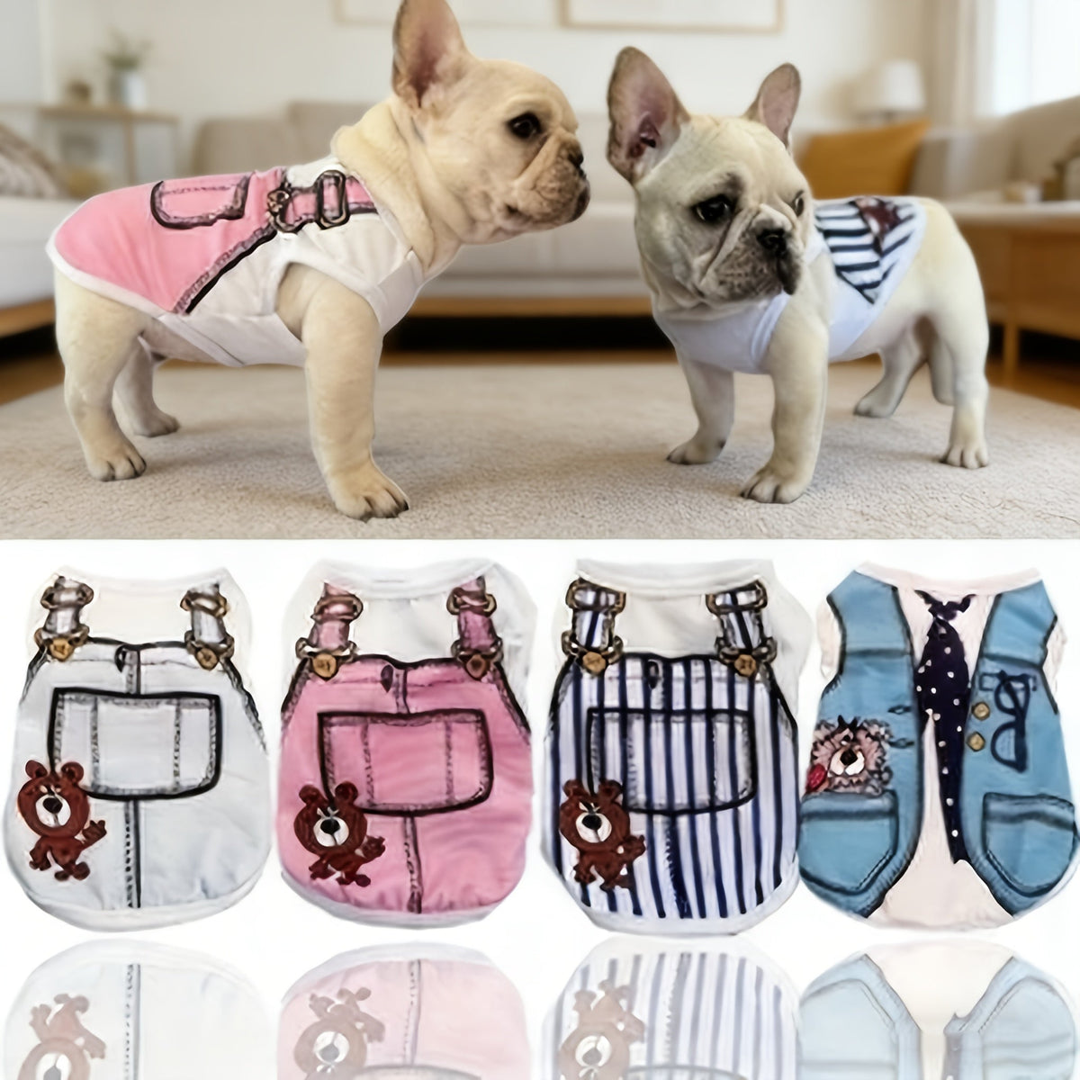 Dog Vest T-Shirt for Small Dogs, Soft Breathable Lightweight Pet Shirt for Teddy Bear Pomeranian - Spring Summer Dog Clothes for Casual Daily Wear, Cute Puppy Sweatshirt in 8 Colors & 5 Sizes S-XXL