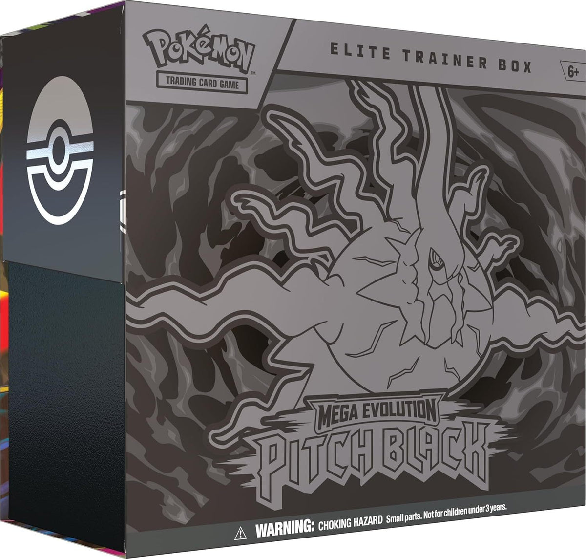 Pokémon TCG Mega Evolution Pitch Black Elite Trainer Box – Booster Packs, Exclusive Foil Promo Card, Card Sleeves, Energy Cards, Dice & Collector Storage Box