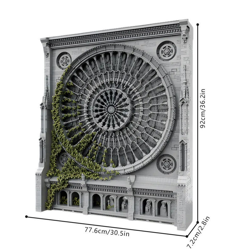 5887 Pcs Gothic Cathedral MOC Building Blocks Set for Adults – Abandoned Architecture Facade Model Kit, STEM Creative Challenge Brick Toy, Compatible with Major Brands, Great Gift Idea