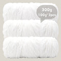 Velvet Chenille Yarn 3-Pack 300g (100g x3) Soft Bulky Knitting Crochet Yarn 47 Colors Beginner Friendly Luxury Handcraft for Sweaters Scarves Hats Dolls Bags Amigurumi DIY Projects