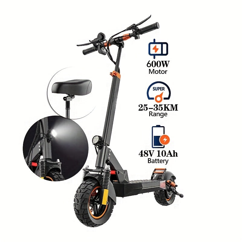Heavy Duty Off-Road Electric Scooter for Adults 300 Lbs – 25-30 MPH, 30-40 Mile Long Range, 10 Inch Tires, Foldable E-Scooter for Men, Dual Brake System