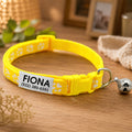 Personalized Adjustable Dog & Cat Collar with Paw Print Design - Colorful Customized Pet ID Tag Collar Stylish Safe Breakaway for Small Medium Large Pets Christmas Gift