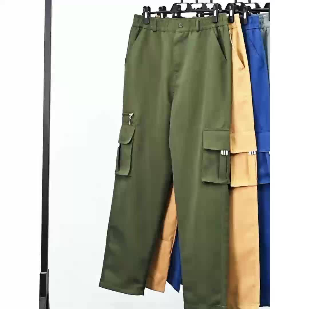 Men's Cargo Pants 3-Pack Multi-Pocket Tactical Outdoor Travel Casual Daily Pants Sizes S-XXXL 10 Colors Black Khaki Army Green Navy Blue Dark Gray