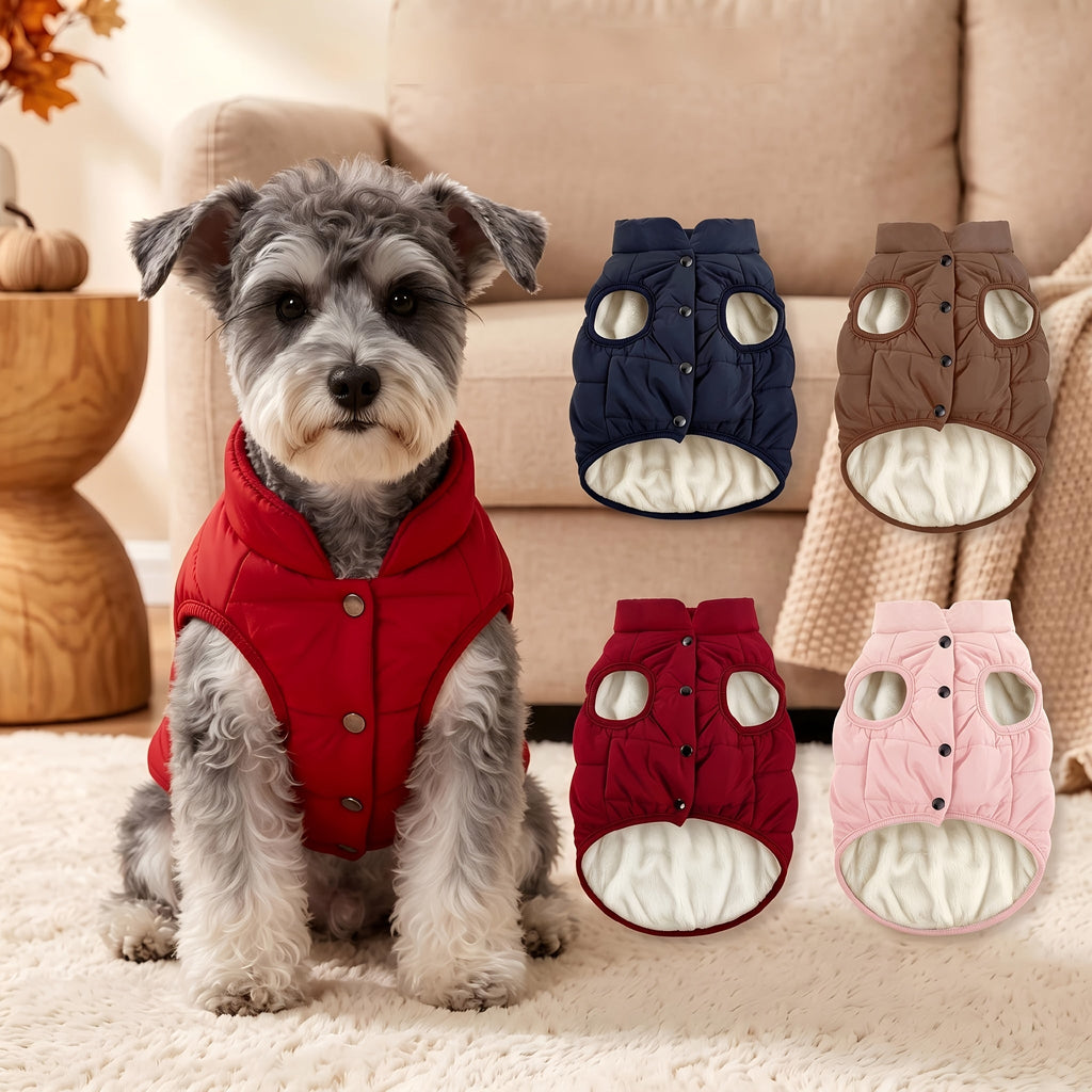 Large Dog Winter Vest Thickened Warm Outerwear Jacket for Cold Weather Fall Winter Dog Coat Windproof Padded Vest for Large Breed Dogs Outdoor Walking