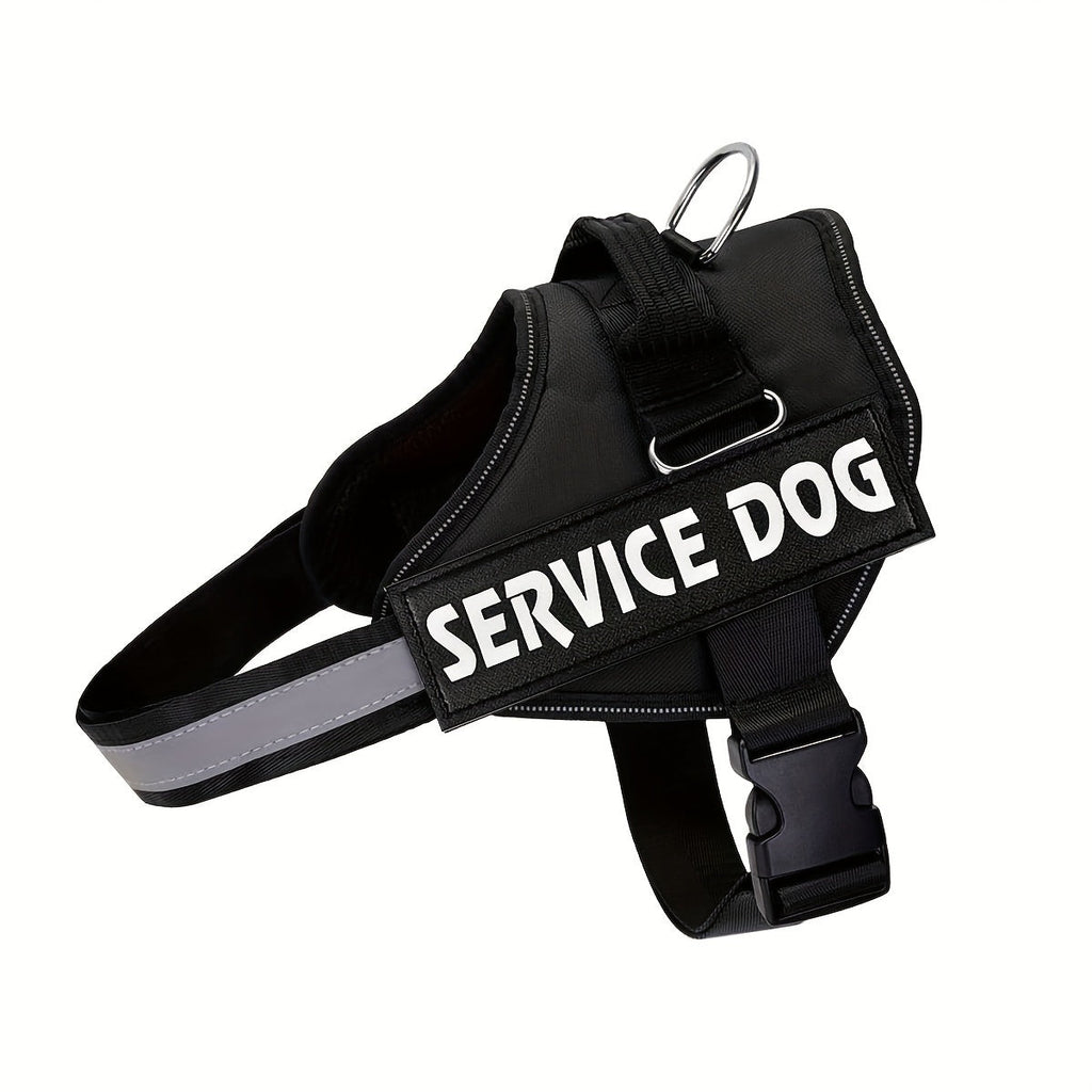 No Pull Dog Harness Vest - Reflective Breathable Adjustable Pet Halter with Nylon Handle for Easy Control, No Choke No Tug Design for Small Medium & Large Dogs, Easy On & Off Dog Walking Harness