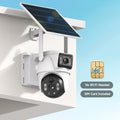 4G LTE Solar Security Camera Outdoor 8MP – 360° Pan Tilt Dual Lens, IP65 Weatherproof, PIR Motion Detection, Color Night Vision, Two-Way Audio & App Control, US Networks Only, No WiFi Required