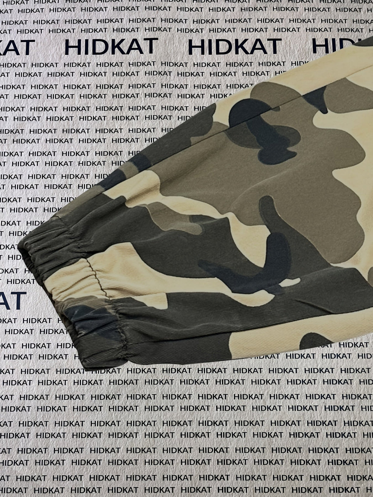 Women's Camo Cargo Pants – Lightweight Breathable Hiking Outdoor Casual Long Pants Multi-Pocket Elastic Waist XS-XXL Camouflage