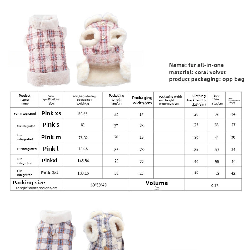 Fall Winter Pet Fleece-Lined Vest with Built-In Leash Ring – Warm Soft Cold Weather Jacket for Small Dogs & Cats, Fits Teddy Bichon Chihuahua & Small Breeds, Cozy Outdoor Walking Coat