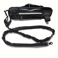 Hands-Free Dog Leash with Zipper Pouch & Dual Padded Handles – Shock-Absorbing Bungee Traction Rope for Walking, Jogging & Running Training, Waist Dog Lead for Active Pet Owners