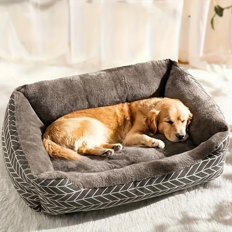 Ultra-Soft Pet Mattress & Couch Cushion – Cozy Warm Indoor Dog Cat Bed Mat in Blue Design, Easy-Clean Durable Fabric, 3 Sizes M/L/XL for Cats Dogs & Small Pets