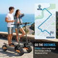 LOVEBike GT28 Dual Motor Foldable Electric Scooter for Adults – 54.6V 30Ah Battery, 55-Mile Range, Fat Tire Off-Road E-Scooter with Dual Headlights, 60 lbs