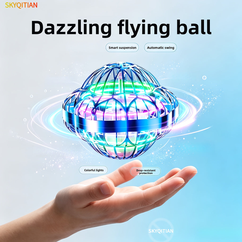 Smart Sensor UFO Hovering Flying Ball – Hexagonal Spinning Saucer Mini Drone with Autonomous Flight & Hand Sensor Control | Levitating Flying Robot Toy for Kids & Adults | Christmas & Party Gift
