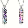 Cremation Urn Necklace Set for Ashes 2pcs – Cute Heart Bone Keepsake Memorial Jewelry for Women Girls, Matching BFF Friendship Pendant Gift