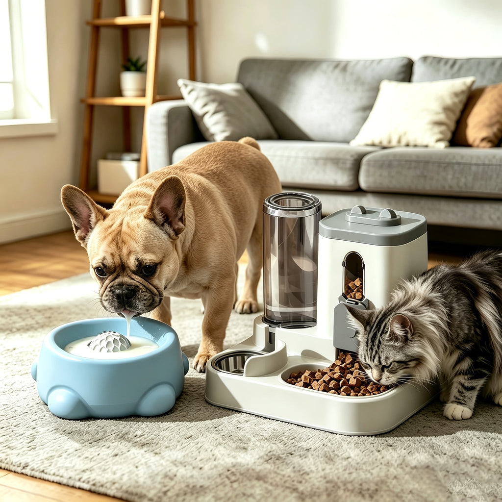 Slow Feeder Bowl for Dogs & Cats - Fun Rolling Ball Puzzle Feeder & Portion Control Dispenser, Controls Eating Speed, Prevents Bloat, Ideal for Senior Dogs & Picky Eaters