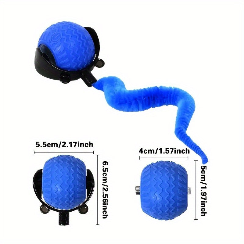 Interactive Electronic Rolling Ball Cat Toy – Automatic Smart Chase Ball with Tail for Indoor Cats & Kittens, Boredom-Busting Self-Moving Pet Toy for Adult Cats