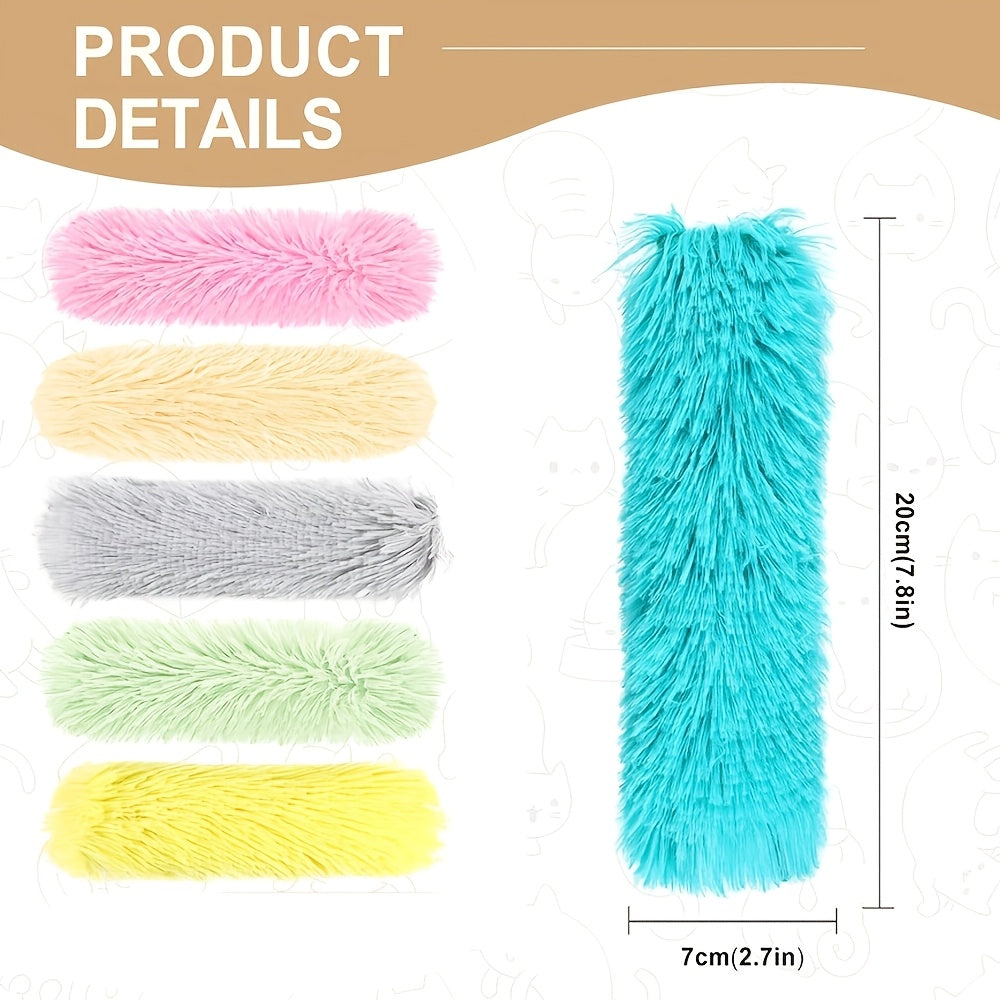 Interactive Cat Toys 5pcs Soft Crinkle Pillow Toy Set – Catnip-Style Stimulation, Crinkle Sound for Indoor Cats & Kittens – Plush Bite Kick Chew Toys for Cat Enrichment & Play