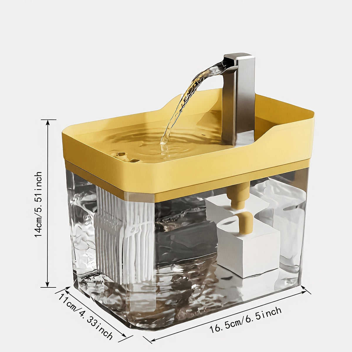 Pet Smart Drinking Fountain Automatic Recirculating Cat Dog Water Dispenser Ultra Quiet USB Powered Visible Water Level Easy Clean No Batteries Required