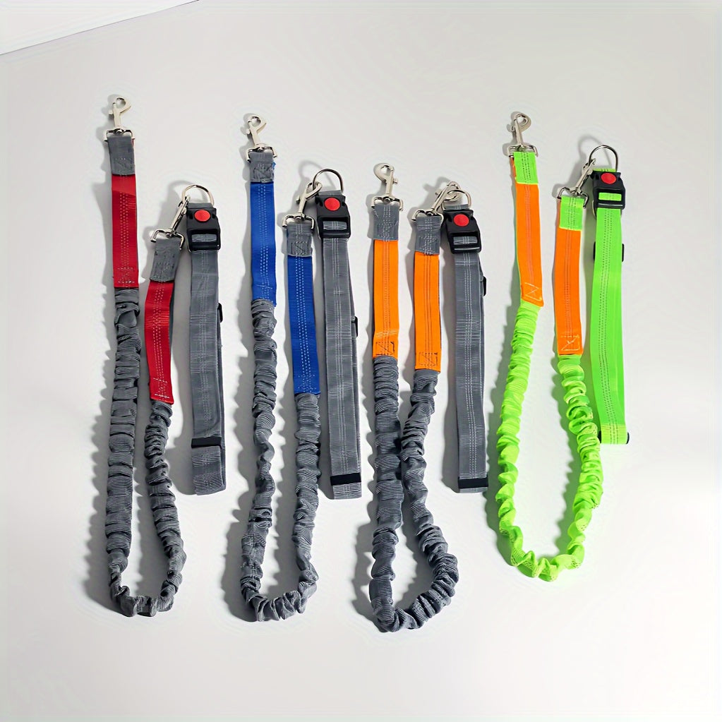 Bungee Dog Leash for Running – Hands-Free Stretch Running Rope for Outdoor Sports & Dog Walking, Multi-Functional Elastic Dog Lead with Shock Absorption, 5 Colors for Active Dog Owners