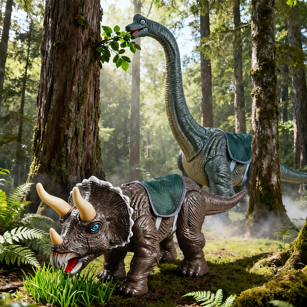 Extra Large Triceratops Dinosaur Walker Ride-On Balance Bike for Toddlers – Realistic Lifelike Figurine, Light-Up Effects, Dinosaur Sounds, Pull-Along Toy, Best Birthday Gift for Boys Girls Age 1 2 3 4