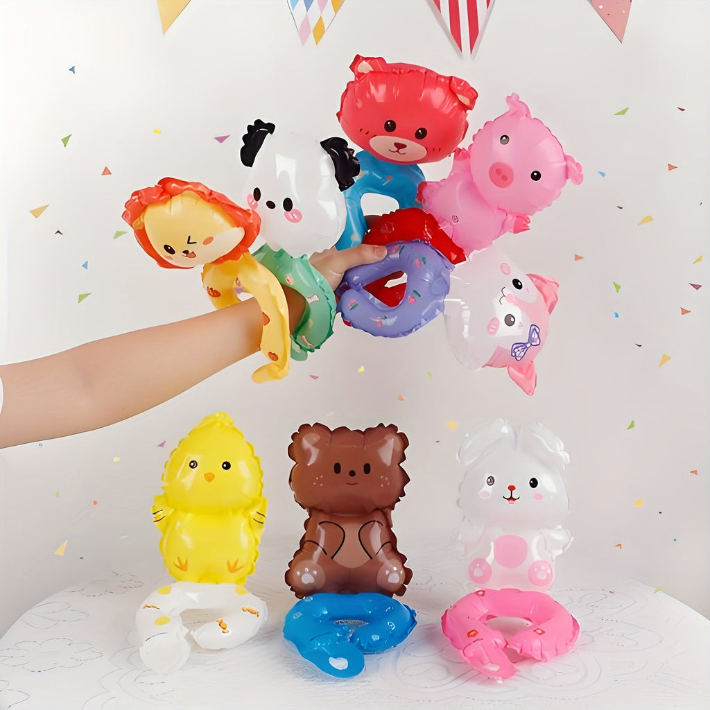 50pcs Animal Wrist Balloons Assorted Styles Kids Party Favors Bulk Balloons for Birthday Easter Classroom Goody Bag Fillers Event Decorations – 10 Unique Designs Random Mix