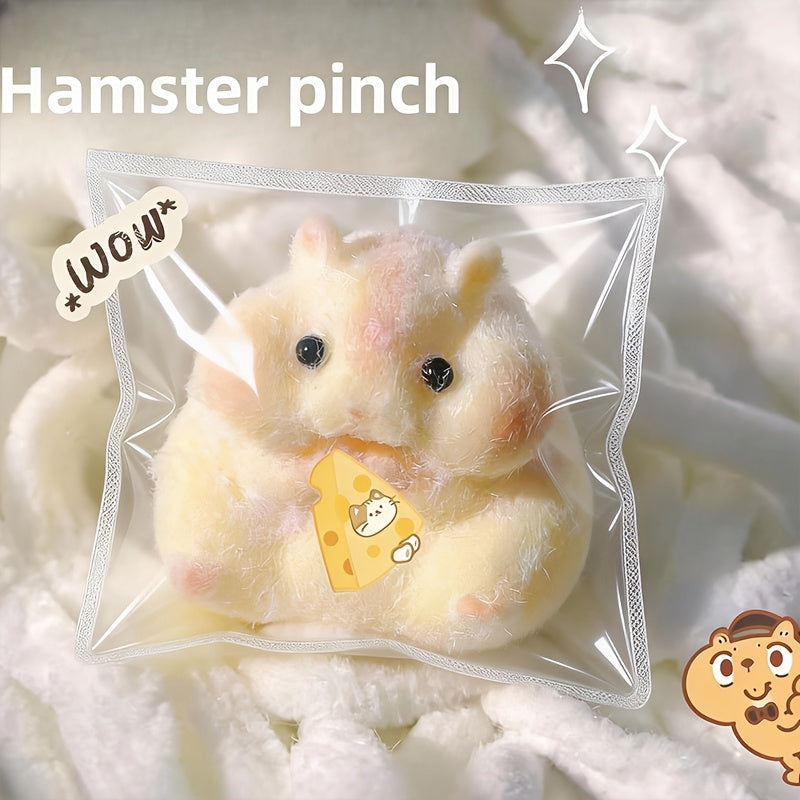 Cute Cheese Hamster Squishy Toy – Soft Slow-Rising Sensory Fidget Toy for Kids & Adults – Stress Relief Squeeze Toy – Fun Gift for Christmas, Halloween, Birthday, Office & Party Favors – Random Color