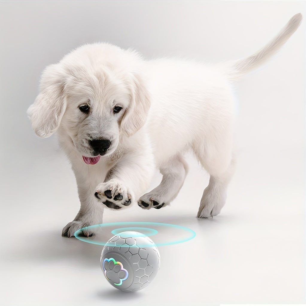 Smart Rechargeable Bouncing Dog Toy Ball – Automatic Interactive Self-Moving Ball with Smart Mode for Dogs, USB Rechargeable Electric Fetch Toy for Indoor & Outdoor Play