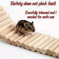 Natural Wood Climbing Ladder Fence for Hamsters Mice Guinea Pigs Small Pets Cage Decoration Crawling Toy Habitat Accessory With or Without Bark Multiple Sizes