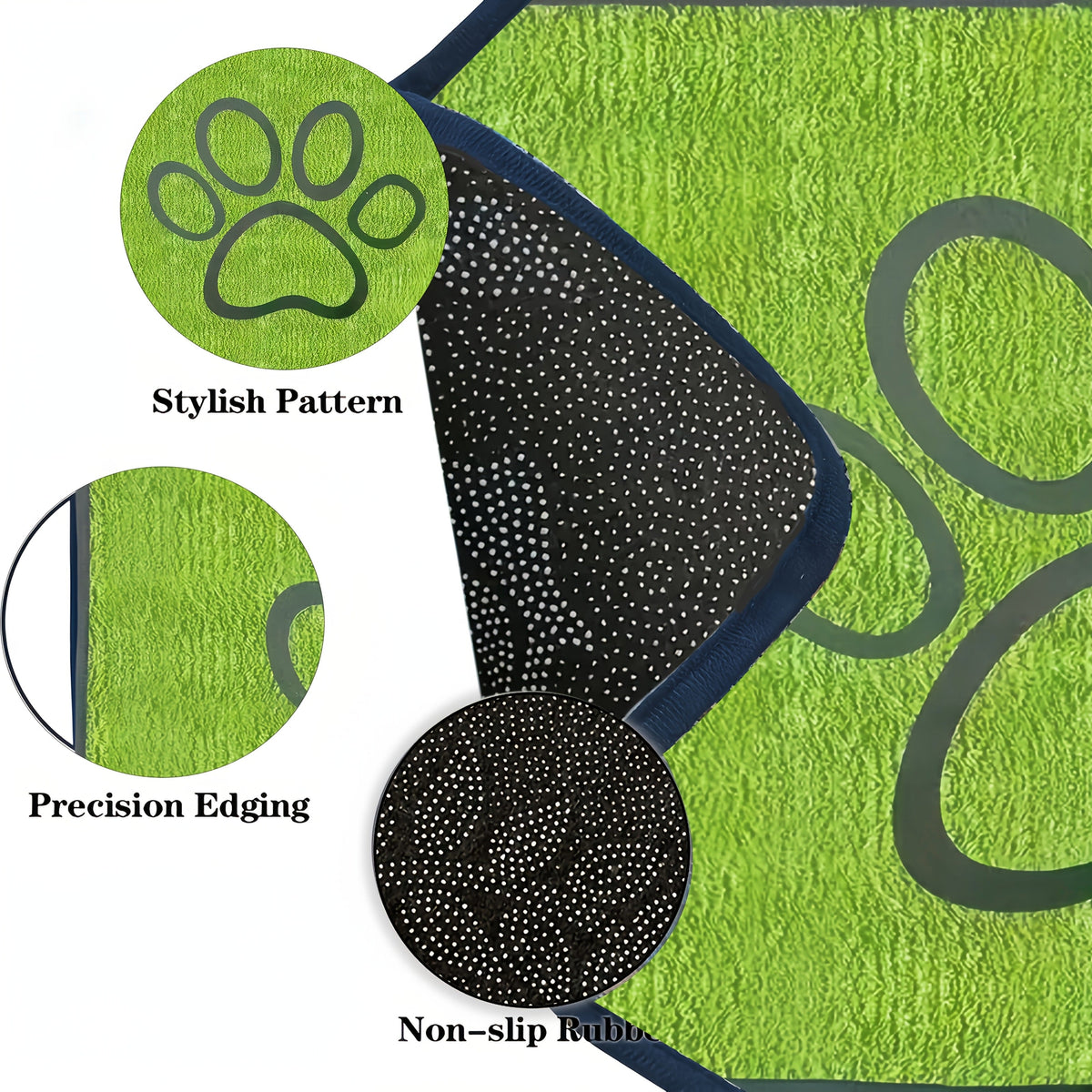 Washable Dog Pee Pad Reusable Non-Slip Training Mat - Super Absorbent Polyester Puppy Pad for Crate Sofa & Floor, Tear-Resistant Machine Washable Puppy Training Pads for Small Medium Dogs, S & L Sizes