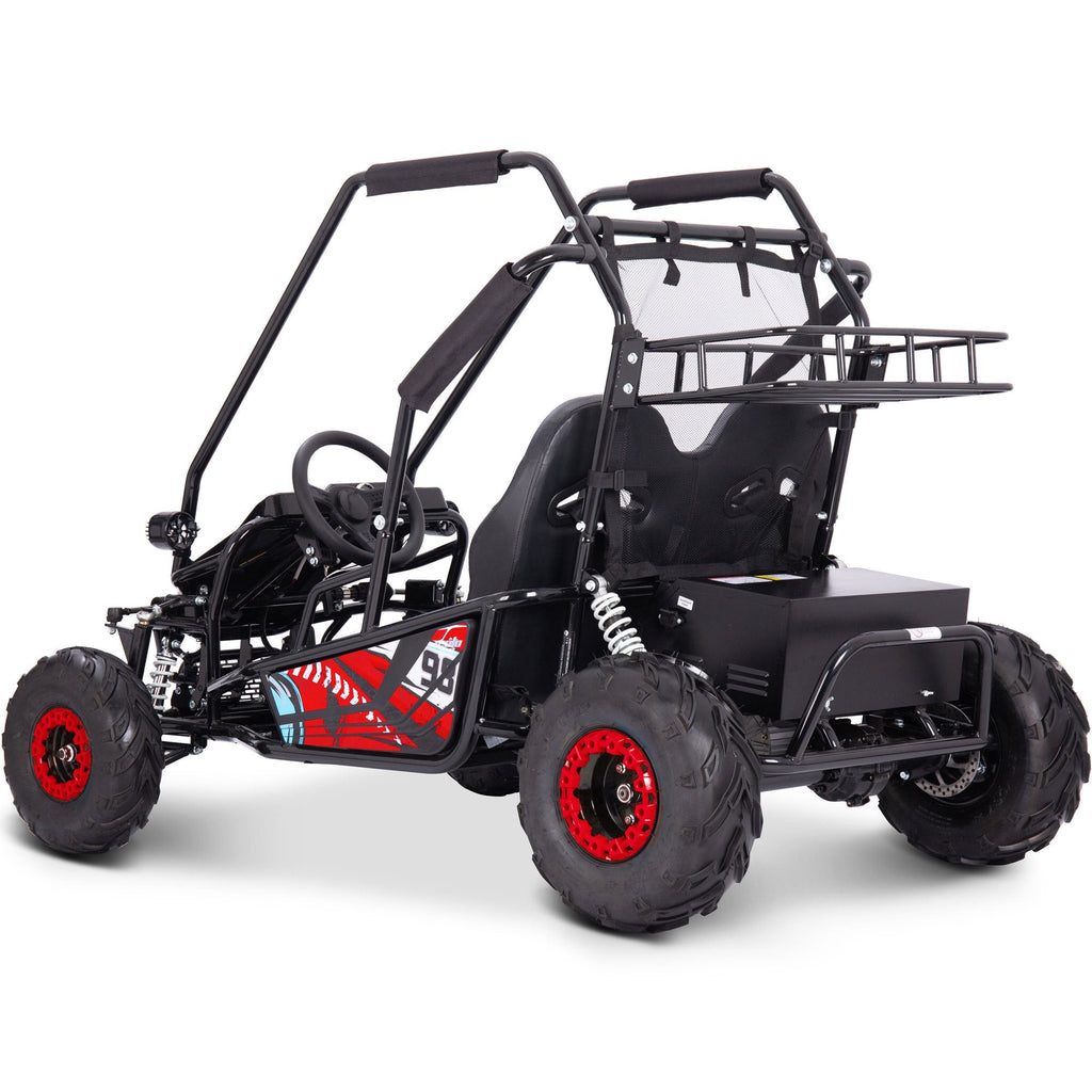MotoTec Mud XL 60V 2000W 2-Seat Electric Go Kart – Full Suspension, 4-Point Harness, Bluetooth Speakers, 400 lb Capacity, Forward & Reverse, Off-Road Kids & Family Go Kart