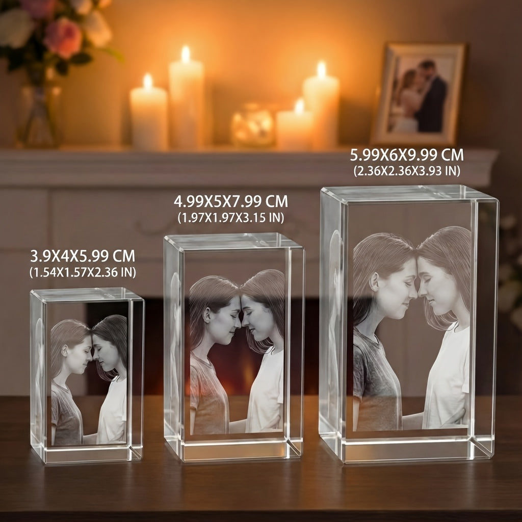 Personalized Crystal Cube with Custom Engraving - 3D Pet Memorial Gift for Dogs & Cats, Unique Keepsake for Valentine's Day, Mother's Day, Birthday, Custom Photo Crystal Cube for Pet Lovers