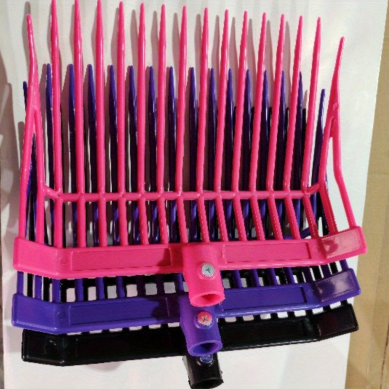 16-Tooth ABS Plastic Stable Fork Hay Fork Lightweight Rust-Resistant Durable Manure Fork for Horse Farms Stables Barn Cleaning Labor-Saving Feed Fork Tool