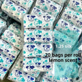 Scented Dog Poop Bags 4 Rolls 80 Count - Thickened Leak-Proof Pet Waste Bags with Cute Colors & Multiple Scents, Convenient Dog Feces Pickup Bags for All Pets, Easy Tear & Portable Dog Walk Essentials