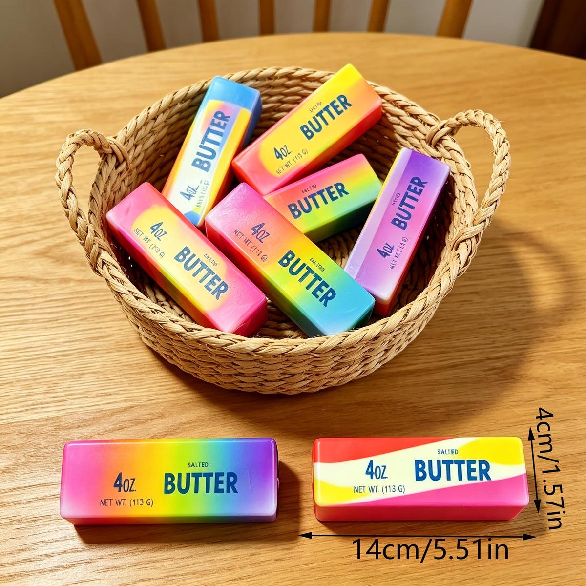 Butter Squishy Toys for Kids 4pcs Set – Soft Slow Rising Squeeze Sensory Fidget Toys, Stress Relief Squishies, Party Favors, Classroom Prizes, Random Styles, Fun Gift for Boys Girls Ages 3+