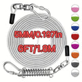 Heavy Duty Dog Leash 6 10 15 30 50 75 100 Feet Long Training Tie Out Cable for Large Dogs Up to 500 lbs Durable Bite-Resistant Yard Running Rope Lead