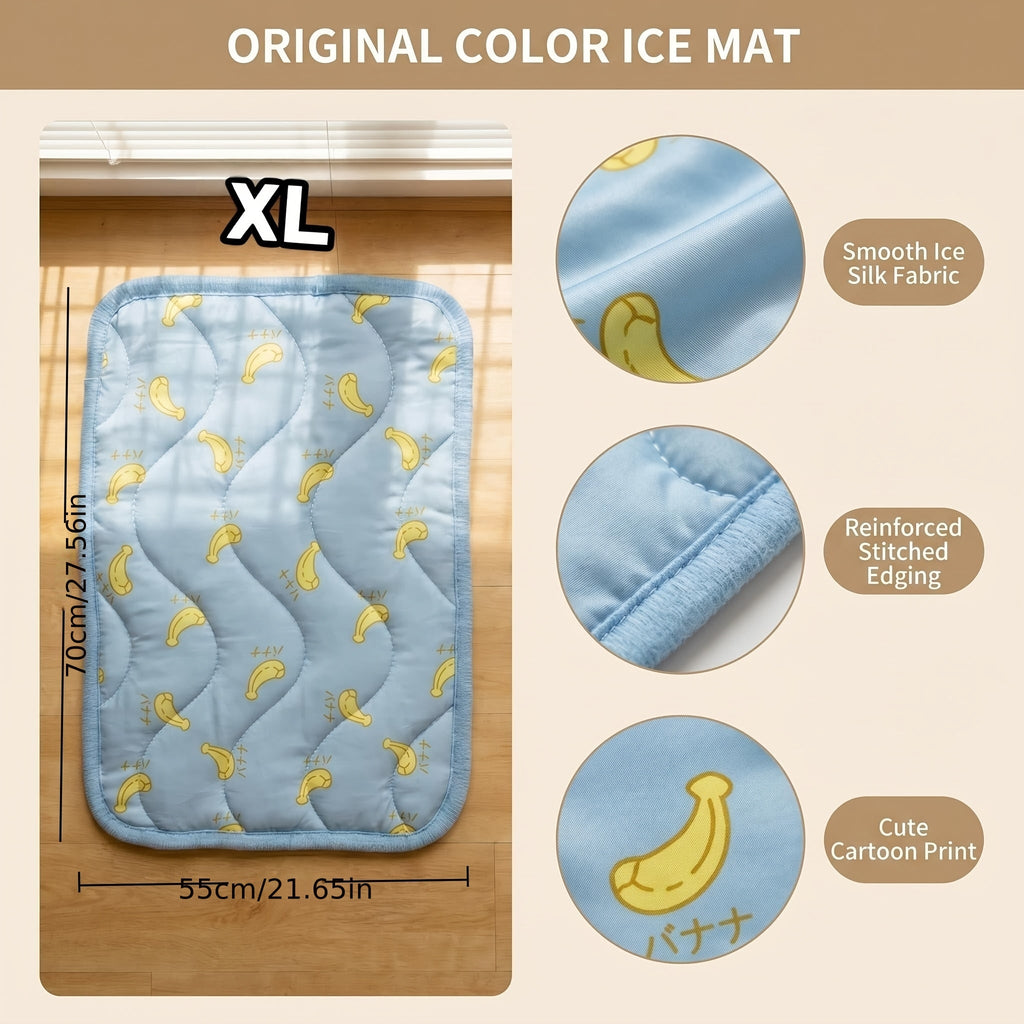 Pet Cooling Mat for Summer – Non-Slip Bite-Resistant Ice Cooling Pad for Dogs & Cats, Self-Cooling Pressure-Activated Gel Mat for Indoor Outdoor Use, Keeps Pets Cool in Hot Weather