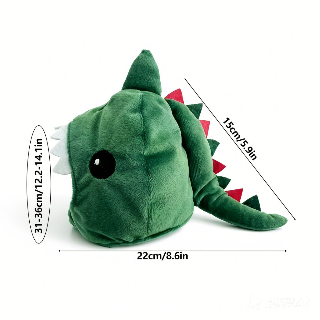 Cat Dinosaur Hat Costume - Funny Cute Cartoon Dinosaur Headgear for Cats & Small Dogs, Soft Pullover Pet Costume Ornament, Perfect for Photos, Holidays & Halloween, Adorable Cat Gift