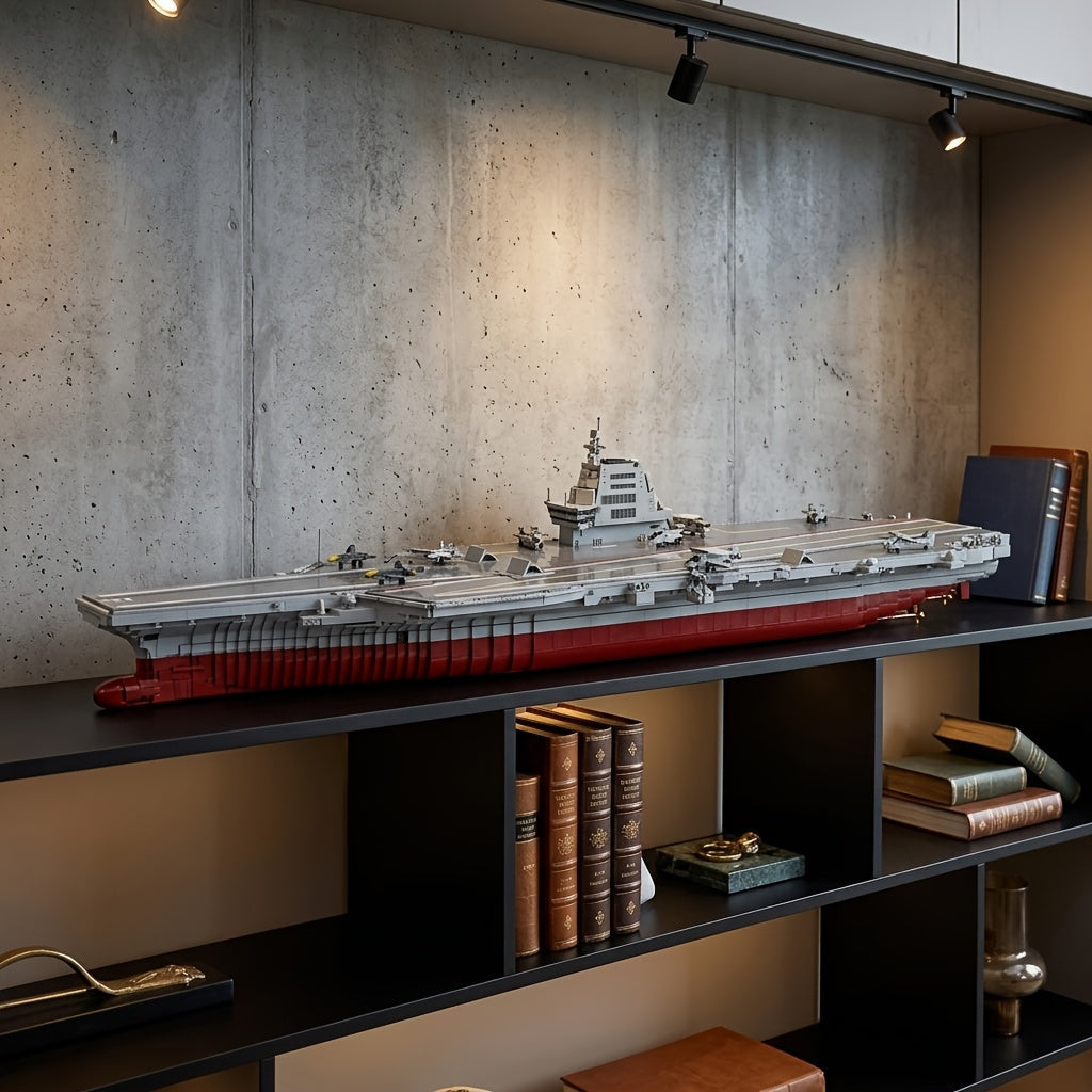 10019 Pcs MOC Aircraft Carrier Building Blocks Set, Fujian Type 003 Warship Model Bricks Kit for Adults, Military Navy Ship STEM Building Toy, Holiday Birthday Gift for Military Fans & Brick Collectors