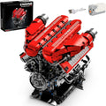 V12 Engine Model Kit That Runs 1607pcs – 12-Cylinder Sports Car Engine Building Set, Realistic Working V12 Engine Display Model, STEM Engineering Construction Toy, Educational Gift for Teens Adults Men Boys