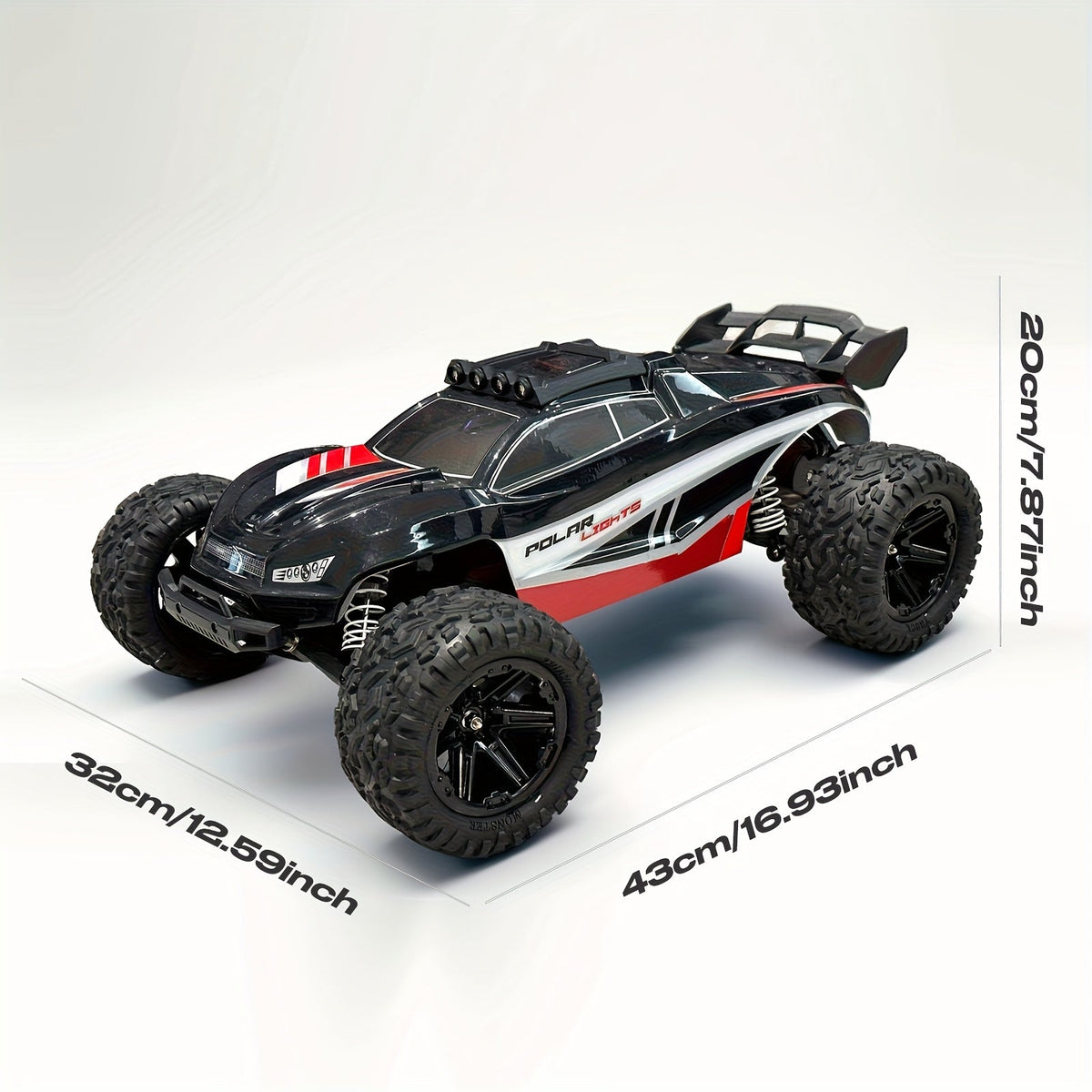 1:8 Scale High Speed Off-Road RC Car 45KM/H – Remote Control Truck with 2.4GHz Controller, LED Headlights, 2600mAh Battery, All Terrain Drift Racing for Adults & Hobbyists