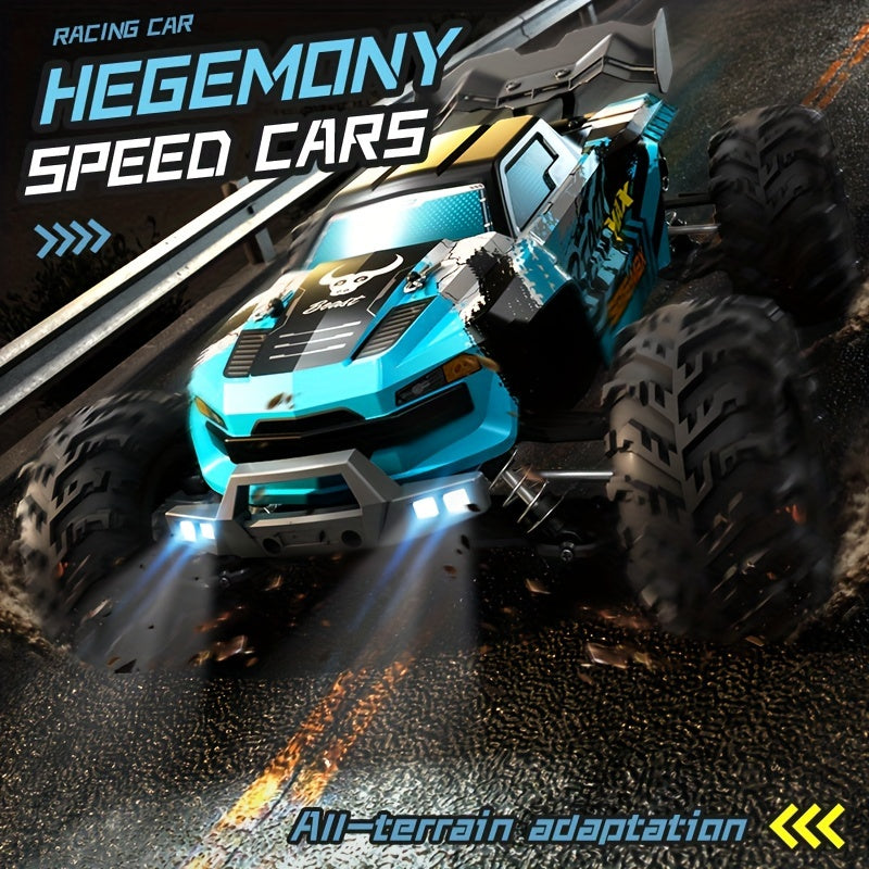 Brushless 4WD RC Off-Road Car 80KM/H High Speed - Dual Battery Edition, Advanced Suspension, All-Terrain Performance, Professional Grade Remote Control Car for Adults - Blue