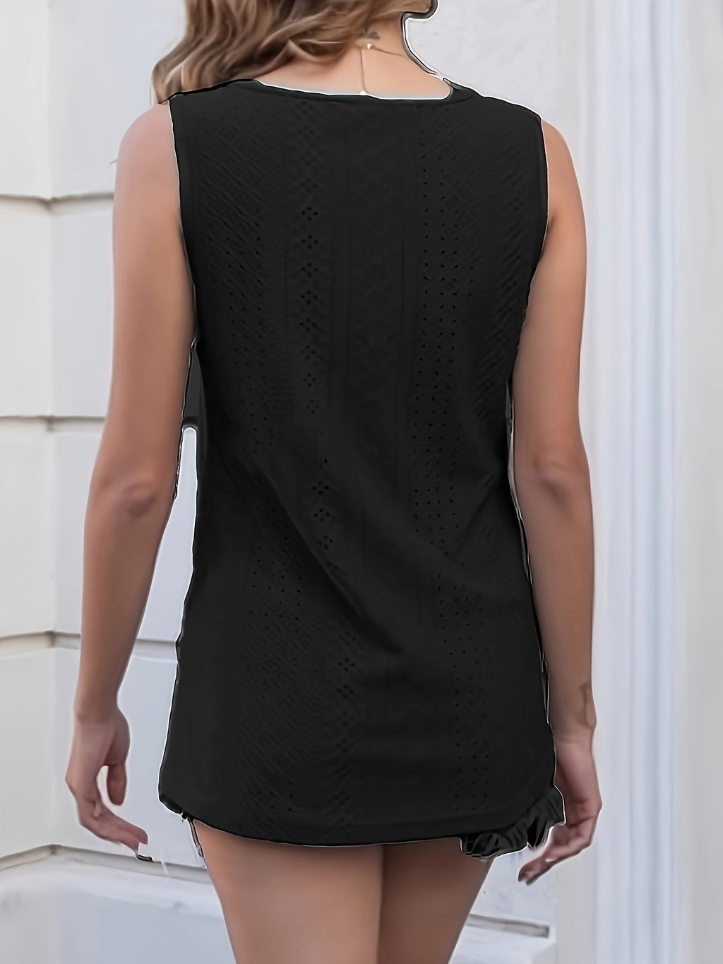 Women's V-Neck Sleeveless Tank Top – Casual Loose Comfortable Summer Vest, Trendy Lightweight Tops for Women, 5 Colors, Sizes S-XL, Everyday Casual Wear