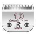 Detachable Ceramic Pet Clipper Blade #10 - High Carbon Steel, Compatible with Andis, Oster & A5 Clippers - Professional Dog Grooming Replacement Blade (1/16" / 1.5mm Cut)