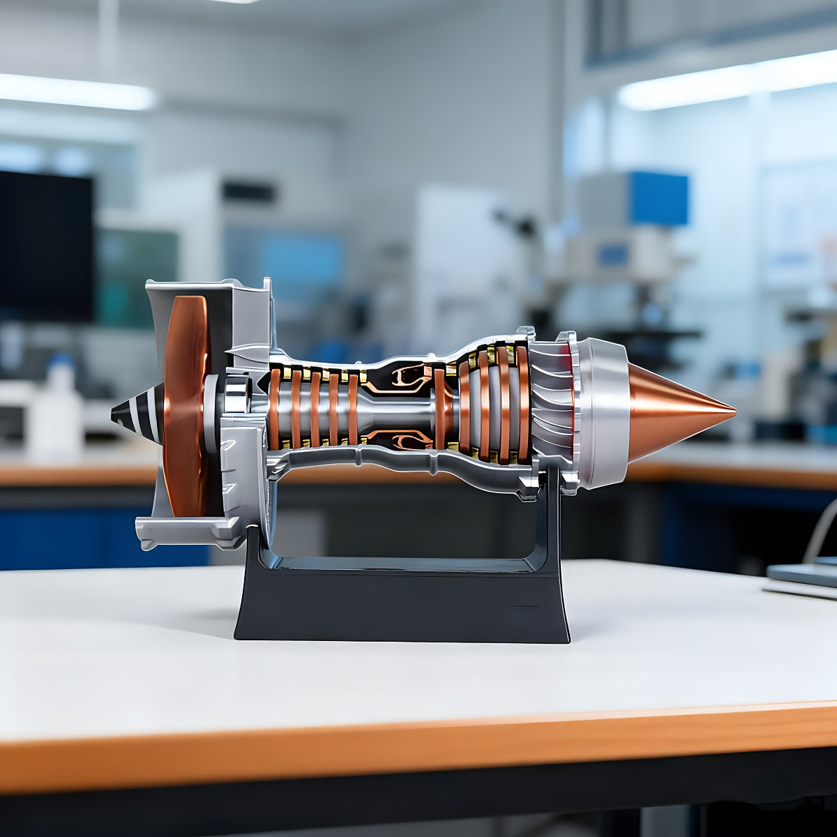 Rotatable Mini Jet Engine Model Kit with Moving Turbine Fan - DIY 3D Printing Aircraft Engine Assembly, Realistic Display Model, Educational Aviation Gift for Adults, Teens & Collectors