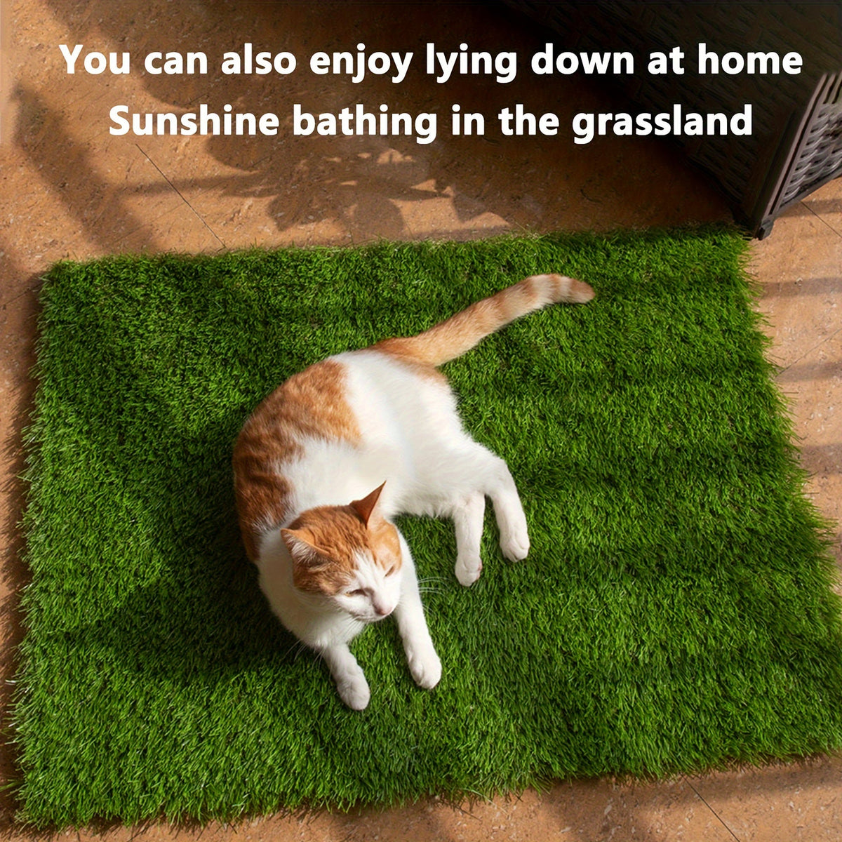 Dog Potty Training Grass Pad – Simulated Artificial Turf Dog Toilet Mat for Indoor & Outdoor Use, Non-Slip Easy-Clean Pet Lawn Poop Tray for Small Medium Large Dogs, Apartment Balcony Backyard
