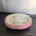 Oval Pet Bed for Cats and Small to Medium Dogs - Soft Warm Textured Polyester Cozy Nest Lounge, All-Season Comfortable Indoor Sleeping Cushion Bed for Kittens Puppies Chihuahua Dachshund Shih Tzu
