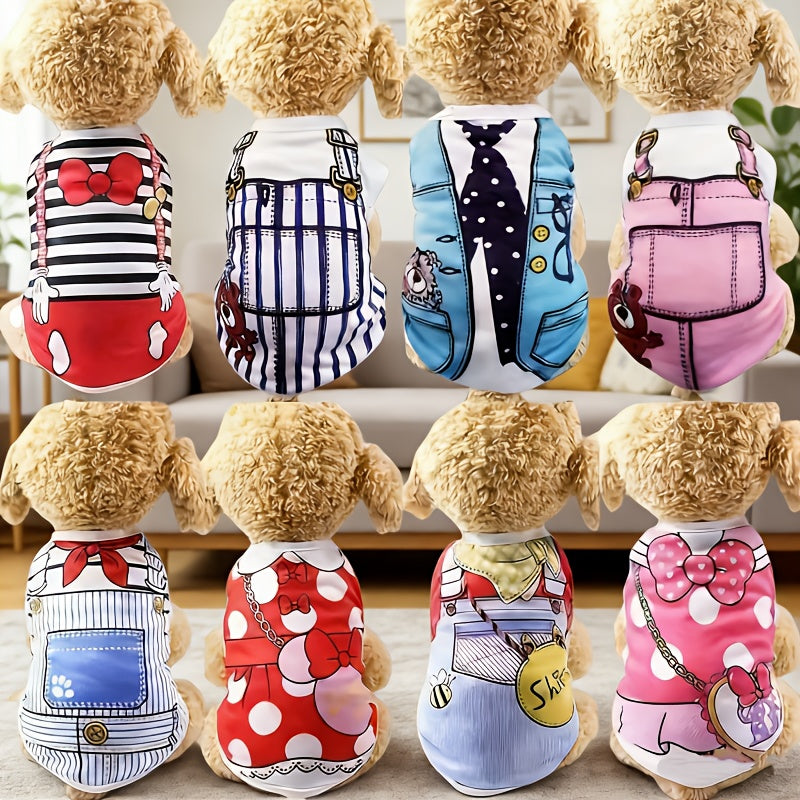 Dog Vest T-Shirt for Small Dogs, Soft Breathable Lightweight Pet Shirt for Teddy Bear Pomeranian - Spring Summer Dog Clothes for Casual Daily Wear, Cute Puppy Sweatshirt in 8 Colors & 5 Sizes S-XXL