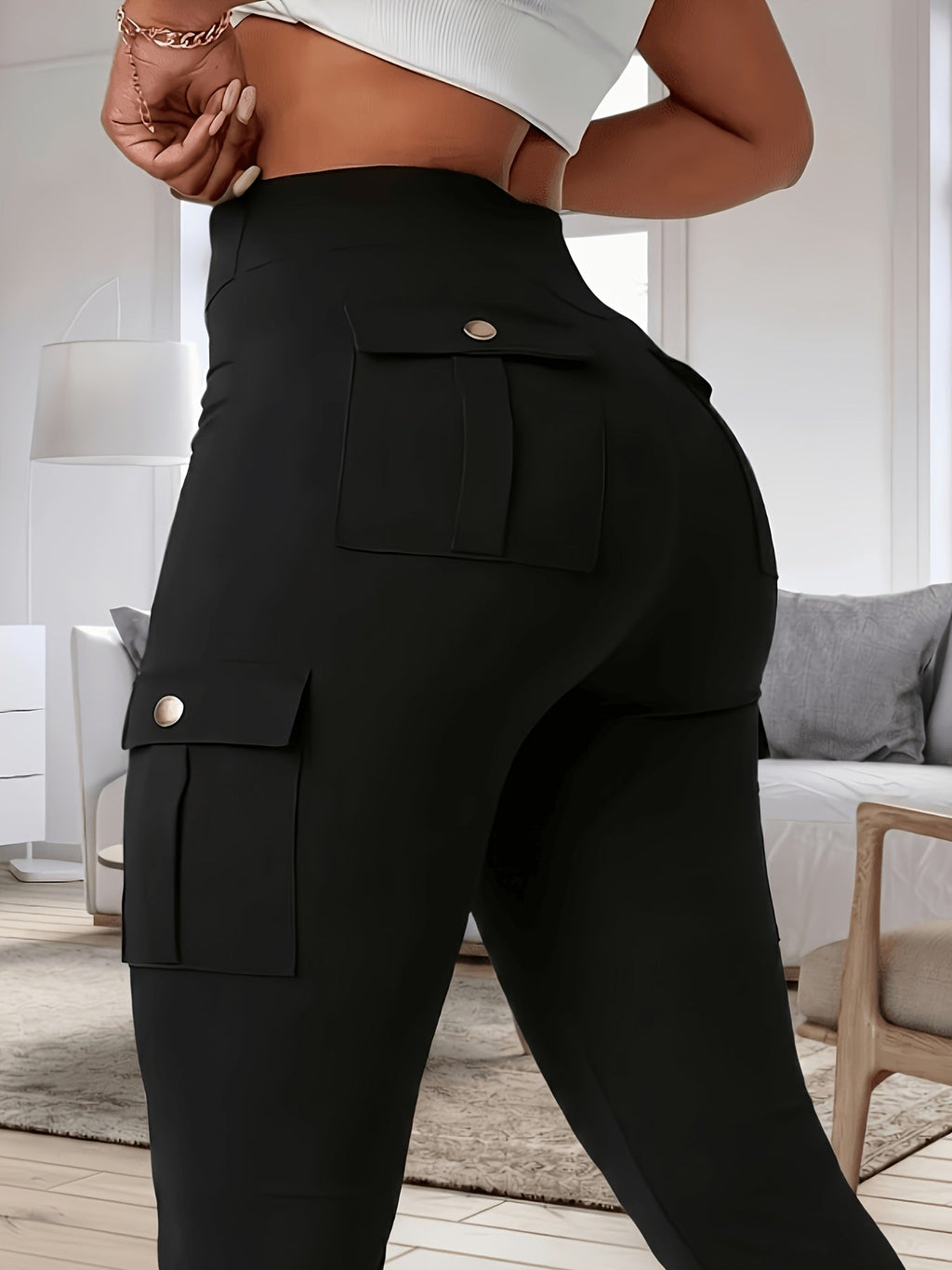 Butt Lifting Leggings Women High Waist Yoga Pants with Pockets Patchwork Sports Workout Tights All Season S-XXL US Warehouse