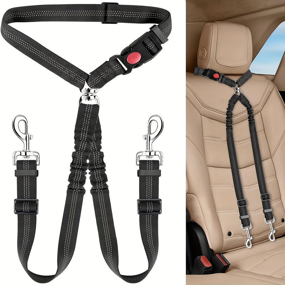 Double Dog Leash Coupler 360° Rotating Anti-Tangle – No-Twist Dual Dog Walking Leash for Two Dogs, Comfortable Tangle-Free Dog Lead for Small Medium Large Breeds, 7 Colors