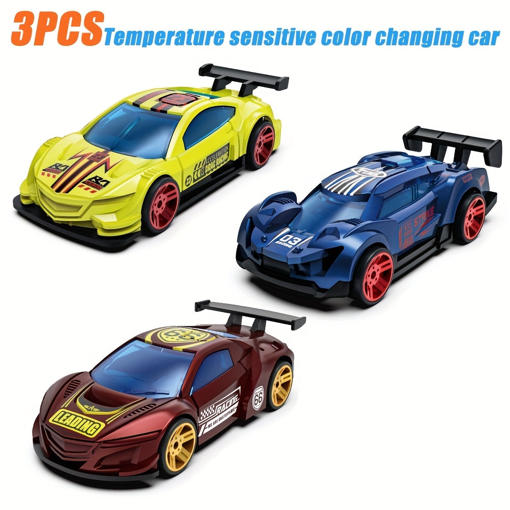 Color-Changing Alloy Toy Cars – Thermal Temperature Sensing Magic Die-Cast Vehicles – Hot & Cold Color Change Bath Toys for Kids – 2, 3 or 6 Pack – Party Favor & Goodie Bag Filler Gift for Boys